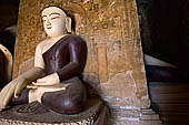 Bagan Myanmar. Buddha statue of the Thambula Temple. 